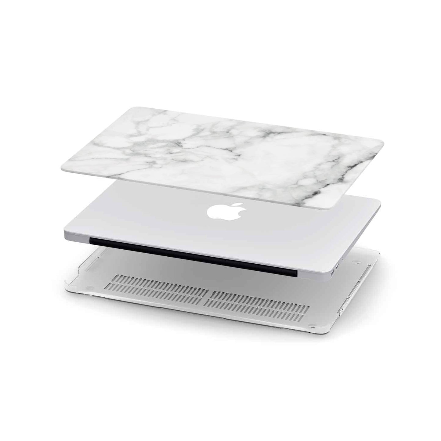Macbook Hard Shell Case - White Marble (Personalized)