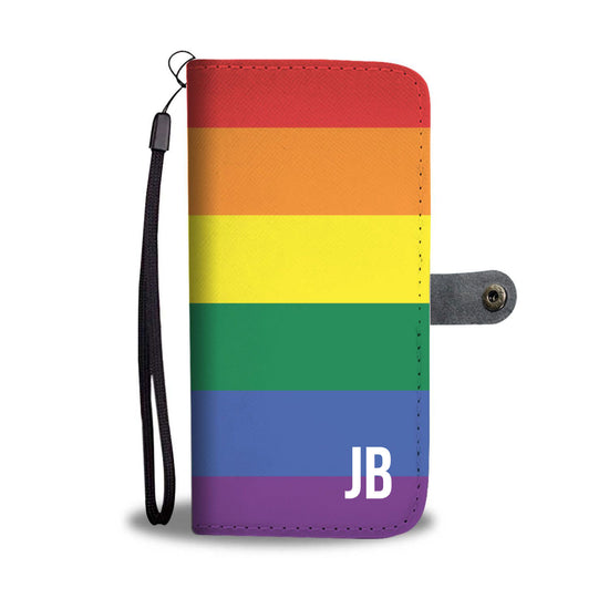 Personalized LGBT Flag Phone Wallet Case