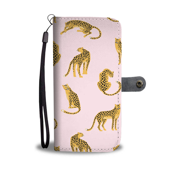 Pink Leopards Phone Wallet Case
