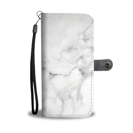 White Marble Phone Wallet Case