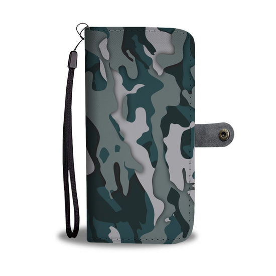 Load image into Gallery viewer, Green Camo Phone Wallet Case
