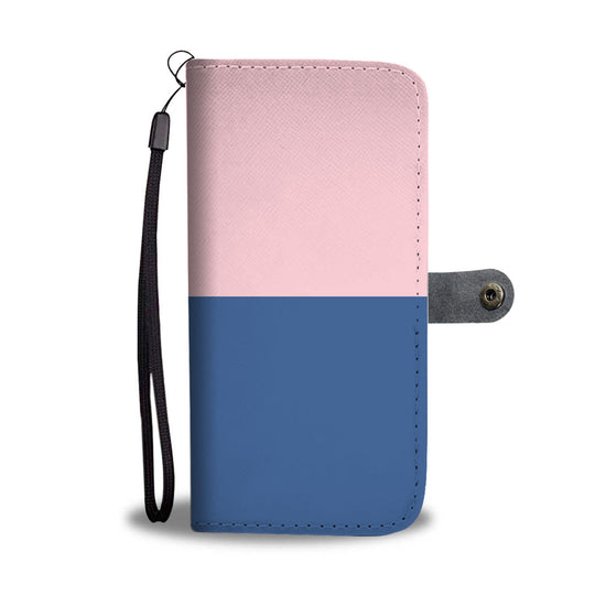 Personalized Blush Pink & Blue Phone Wallet Case