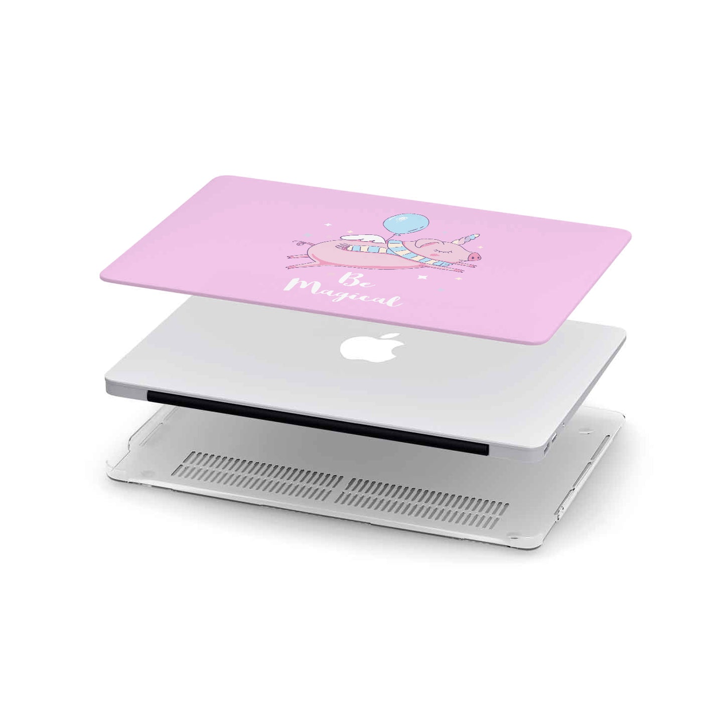 Macbook Hard Shell Case - Cute Unicorn Pegasus Flying Pig