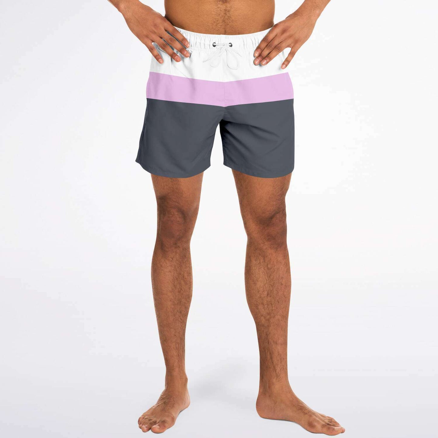 Charcoal Pink Swim Shorts