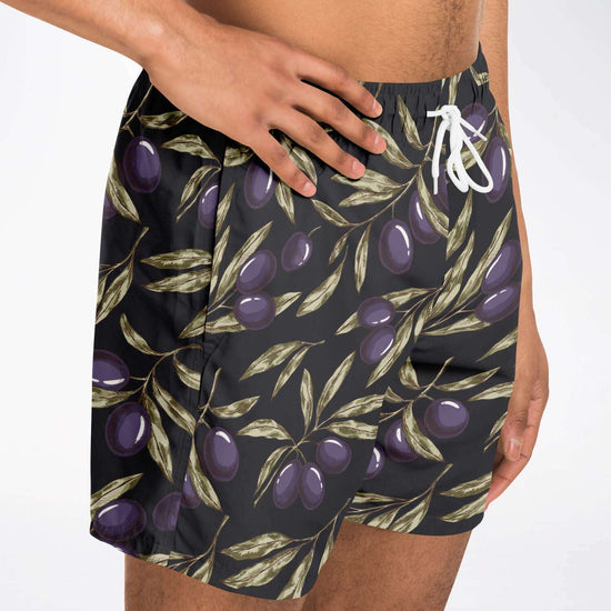 Olive Tree Charcoal Swim Shorts