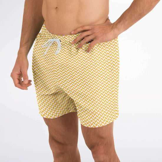 Mango Herringbone Swim Shorts