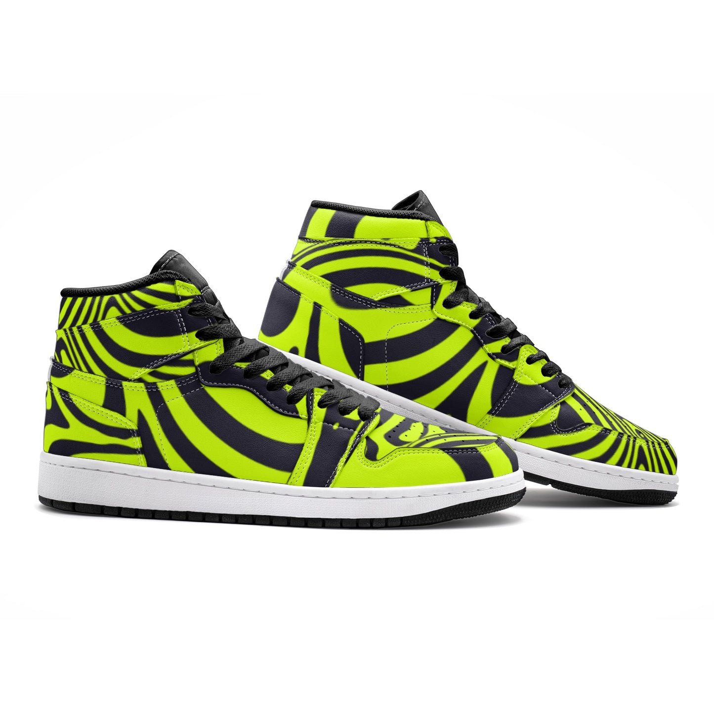Load image into Gallery viewer, Electric Lime Stripe Unisex Sneakers
