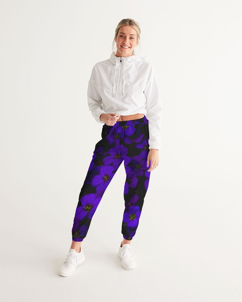 Midnight Purple Floral Lightweight Women's Track Pants