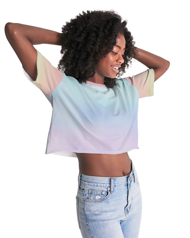 Soft Rainbow Lounge Cropped T Shirt