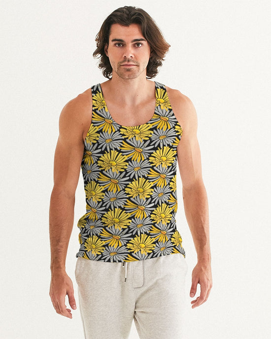 Yellow Pop Floral Men's Tank