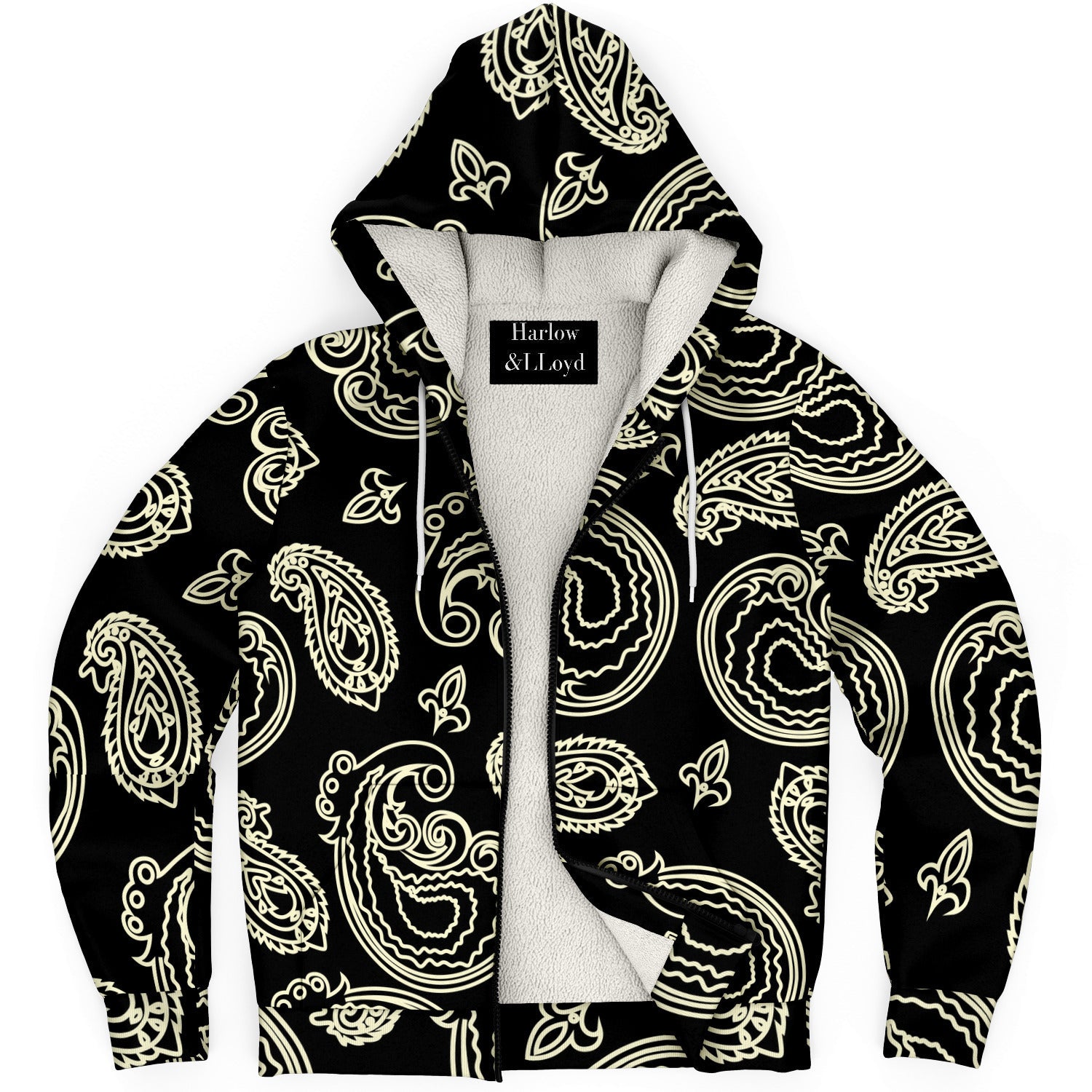 Harrods ジャケット&ワンピース Black & Bone Paisley Fleece Zip Hoodie – Harlow & Lloyd