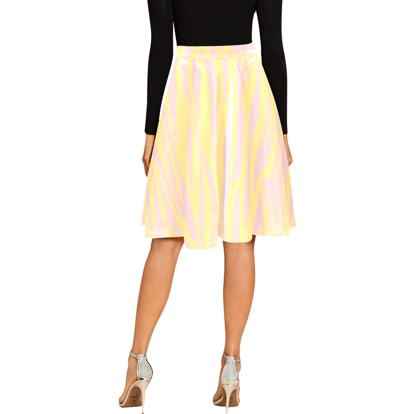 Load image into Gallery viewer, Dust Storm Zebra Pleated Midi Skirt
