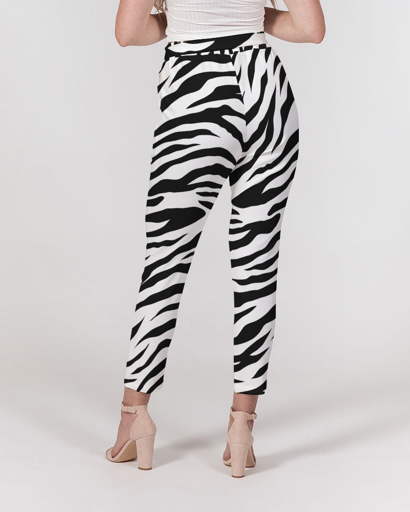 White Tiger Women's Belted Tapered Pants