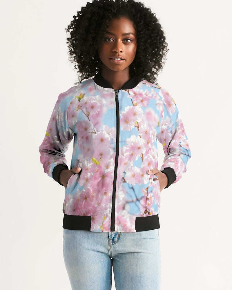 Cherry Blossom Sky Women's Bomber Jacket