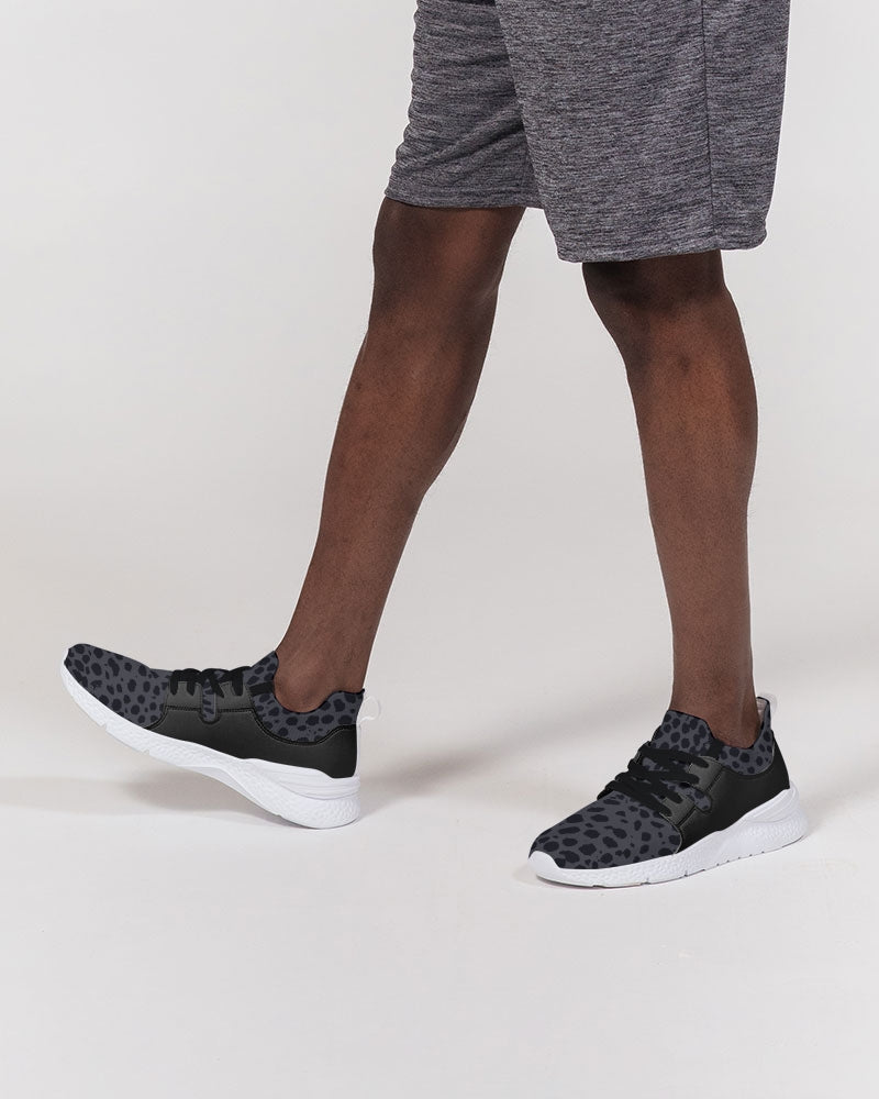 Load image into Gallery viewer, Cheetah Print Charcoal Men&amp;#39;s Flyknit Sneaker
