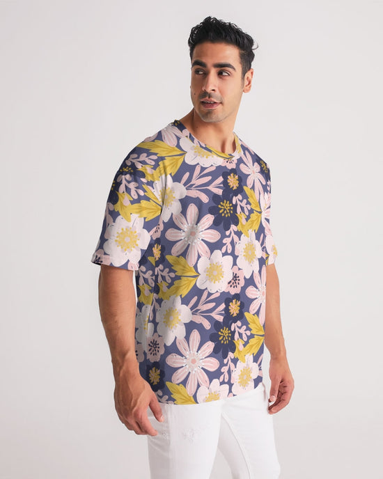 Purple Frisky Floral Men's Premium Heavyweight Tee