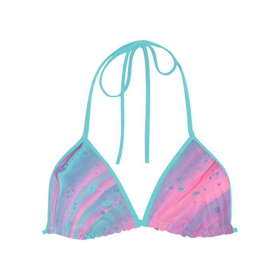 Women'secret Tie-Dye Triangle Bikini Top Pink