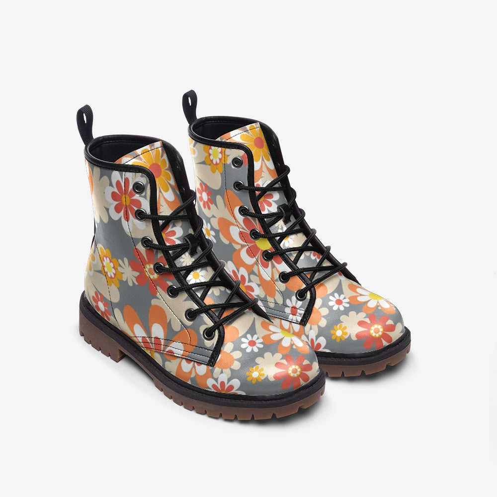 Floral lace up boots clearance