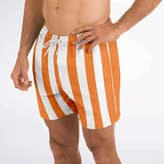 Orange Stripe Swim Shorts