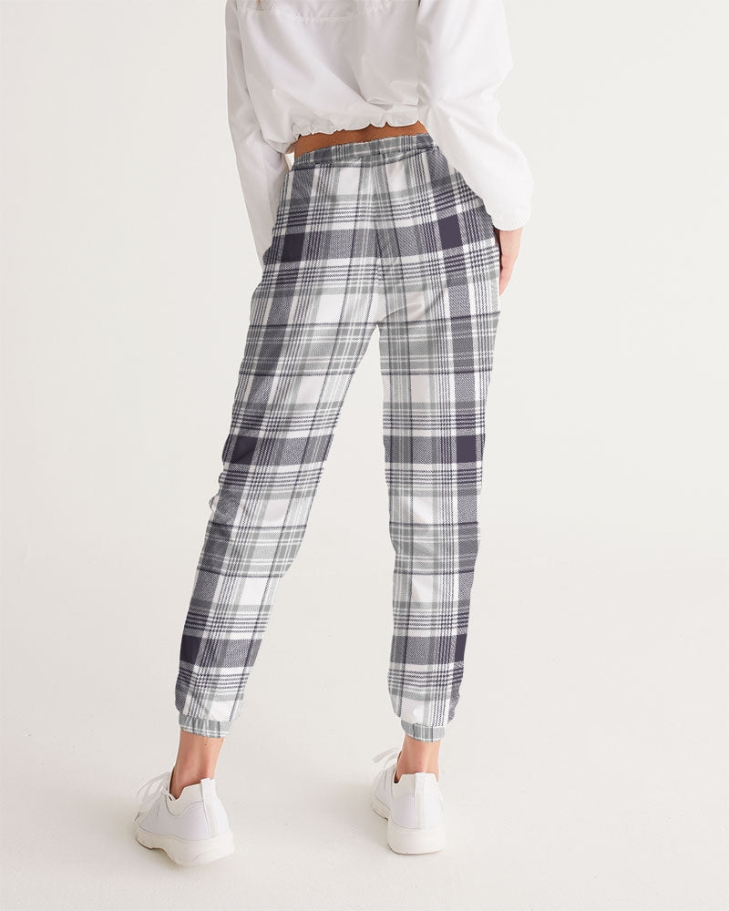 Black & White Tartan Check Lightweight Women's Track Pants