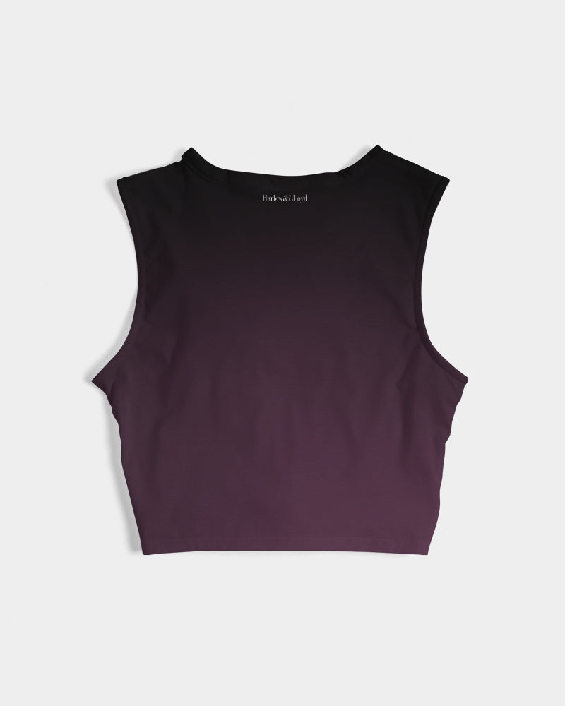 Tulips in Berry Ombre Women's Twist-Front Tank