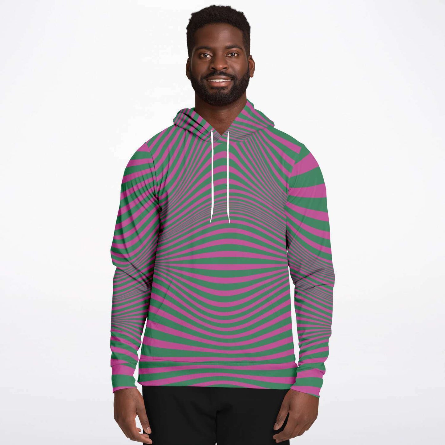 Fuchsia & Green Optical Unisex Hoodie