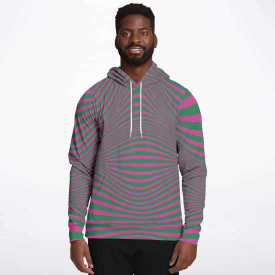 Load image into Gallery viewer, Fuchsia &amp;amp; Green Optical Unisex Hoodie
