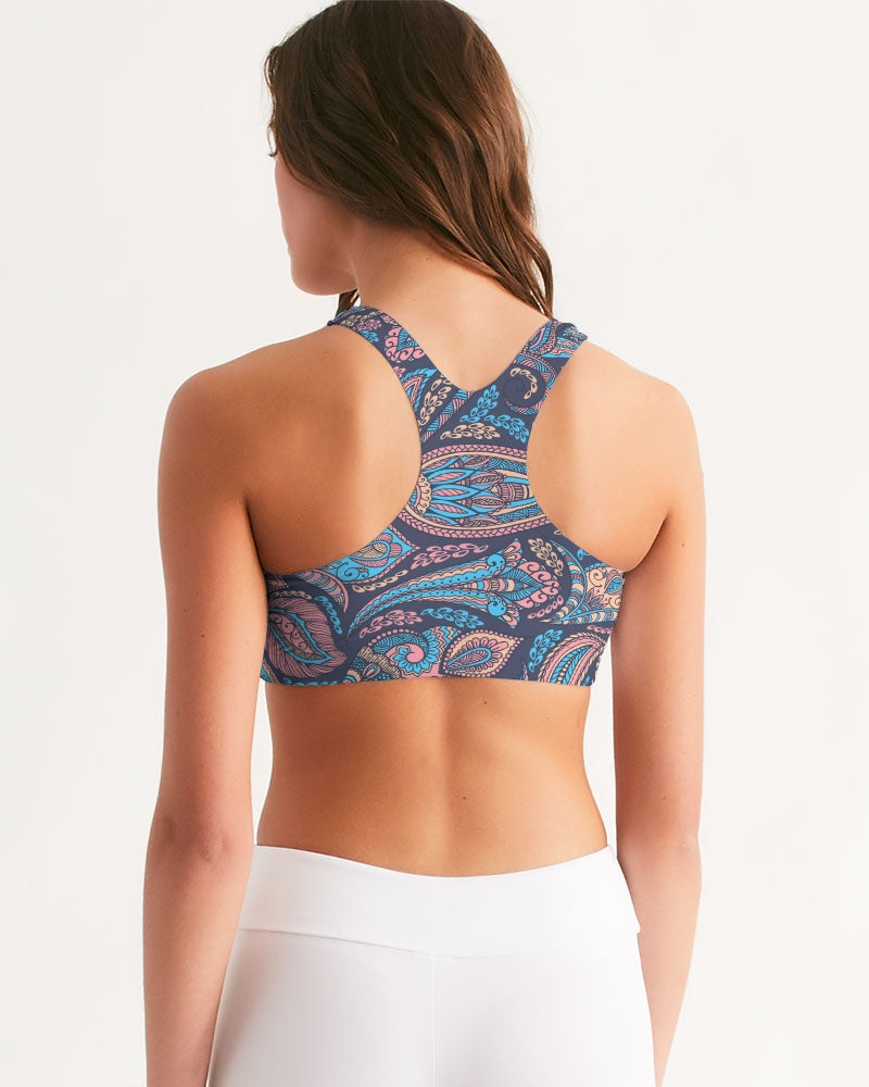 Load image into Gallery viewer, Perfect Paisley Women&amp;#39;s Seamless Sports Bra
