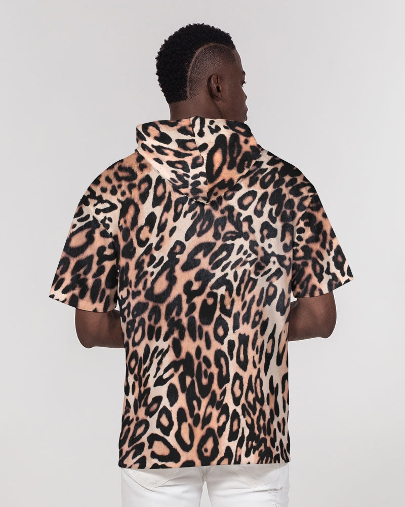 Leopard Print Premium Heavyweight Short Sleeve Hoodie