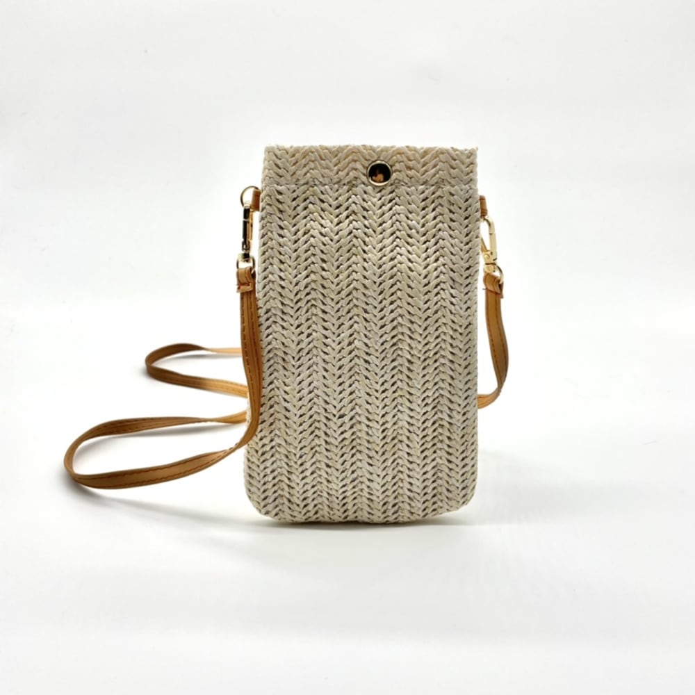 Mini Phone Crossbody Straw Bag