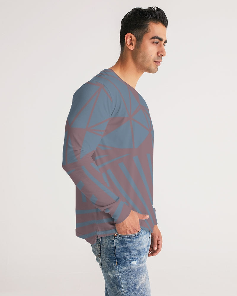 Misty Grape Geometric Men's Long Sleeve Tee