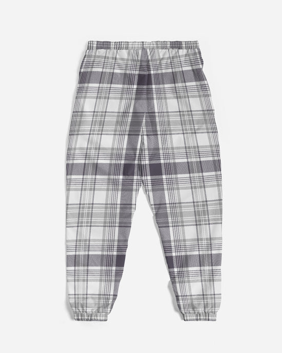Black & White Tartan Check Lightweight Men's Track Pants