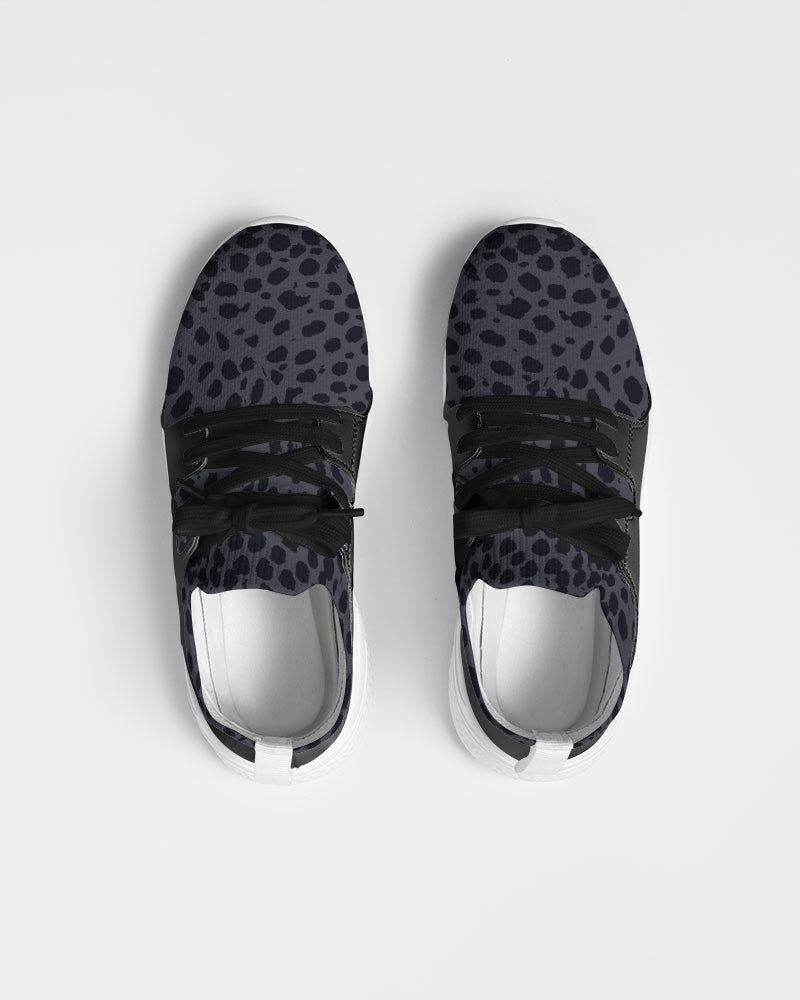 Load image into Gallery viewer, Cheetah Print Charcoal Men&amp;#39;s Flyknit Sneaker
