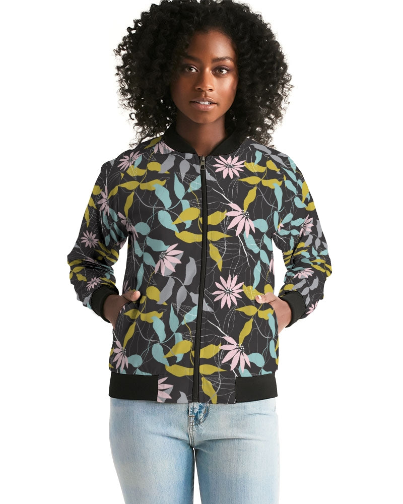 Load image into Gallery viewer, Evening Floral Women&amp;#39;s Bomber Jacket
