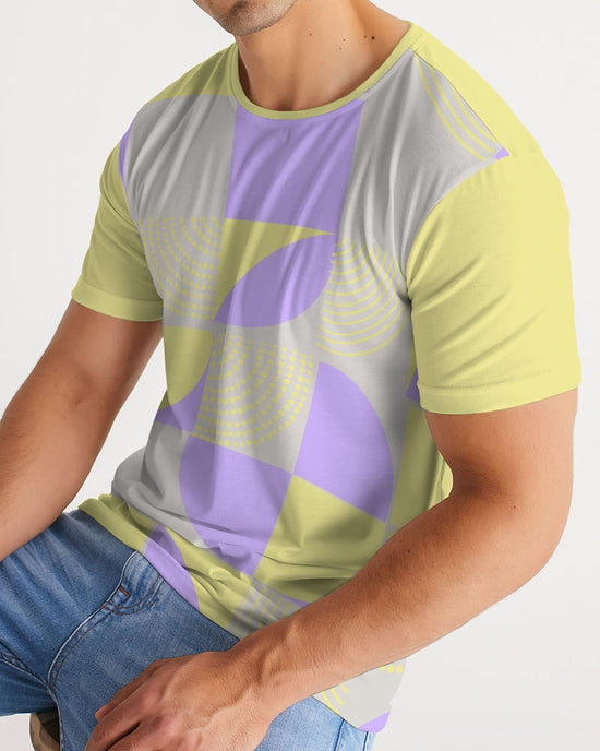 Sahara Sand & Lilac Geometric Men's T Shirt