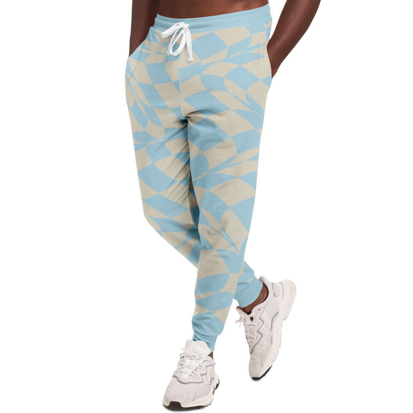 Blue & Vanilla Ripple Check Unisex Joggers