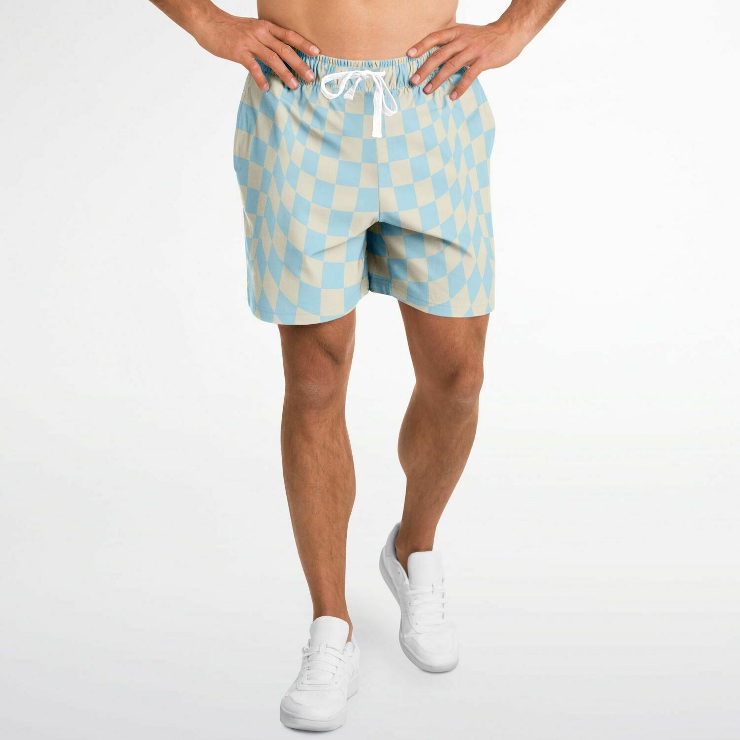 Blue & Vanilla Check Fleece Shorts