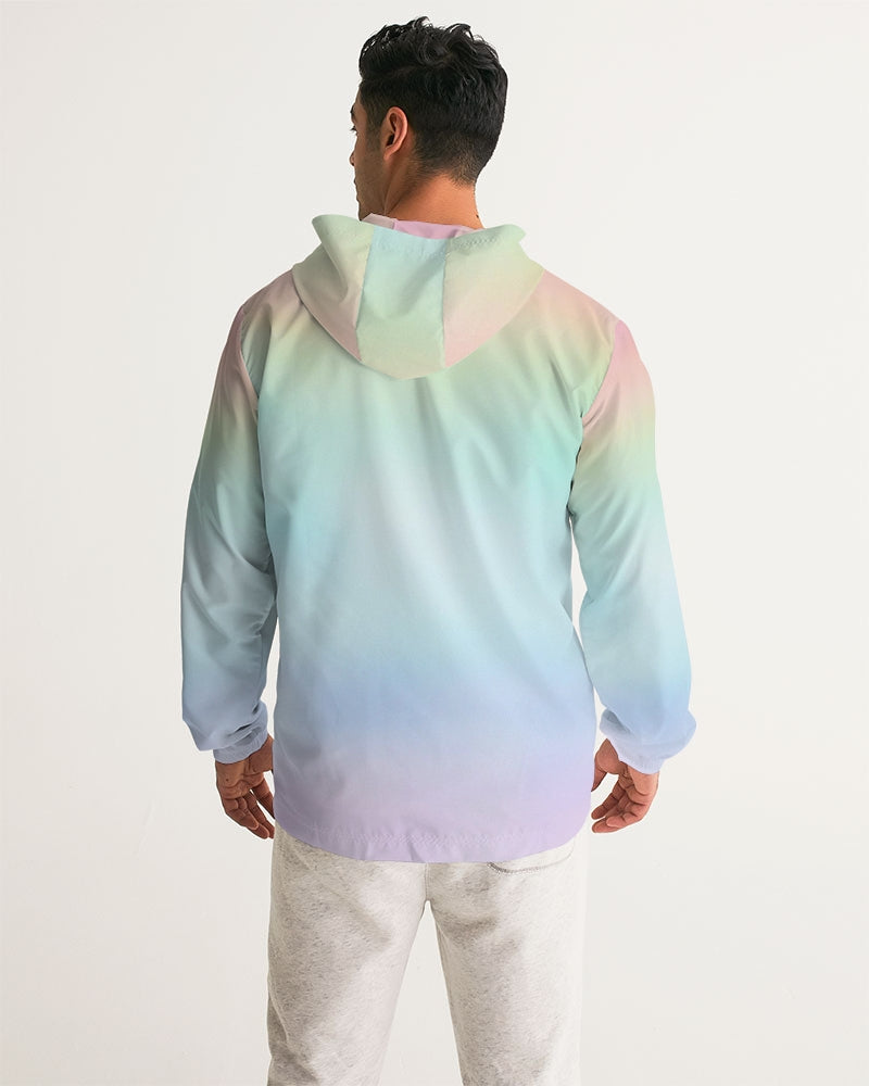 Soft Rainbow Hooded Windbreaker