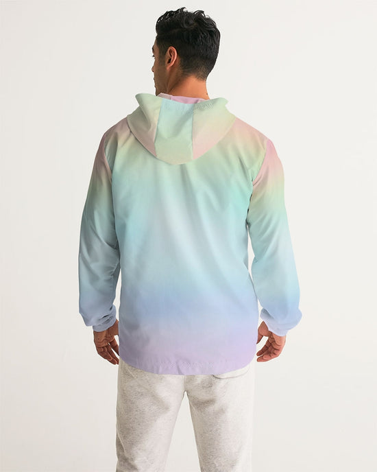 Load image into Gallery viewer, Soft Rainbow Hooded Windbreaker
