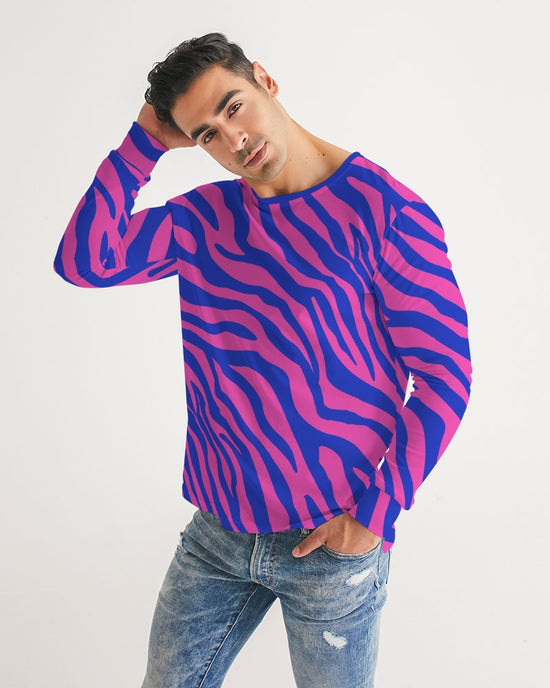 Electric Zebra Men's Long Sleeve T Shirt