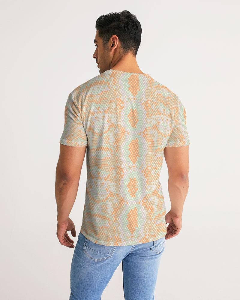 Green & Orange Snake Print Men's Tee