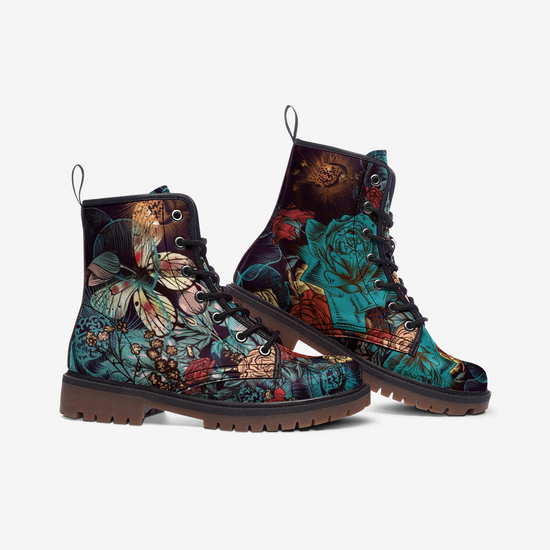 Vintage Floral Butterfly Lace Up Boots – Harlow & Lloyd