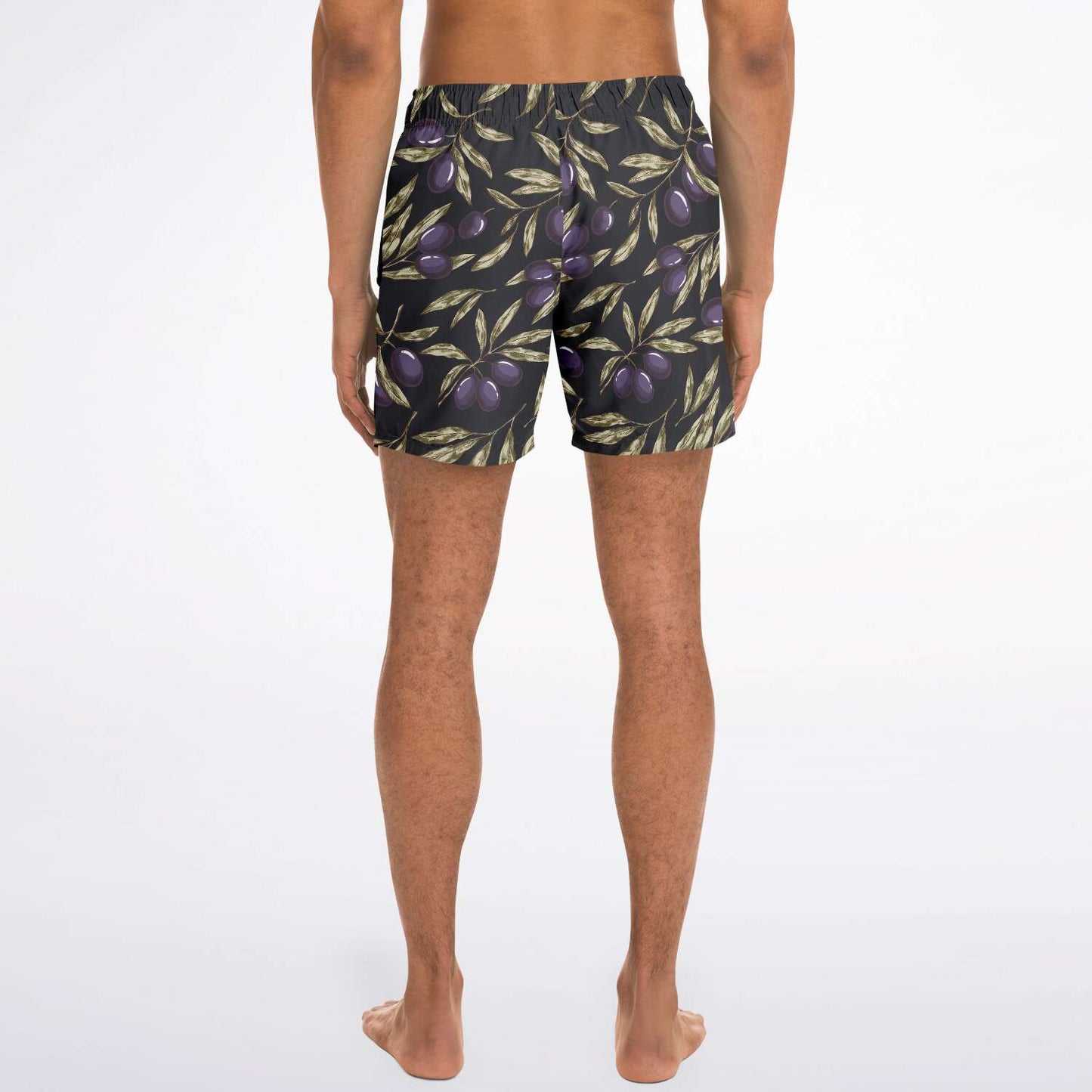 Olive Tree Charcoal Swim Shorts