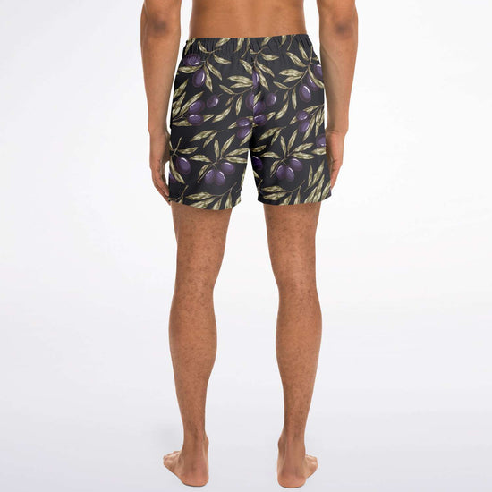 Olive Tree Charcoal Swim Shorts