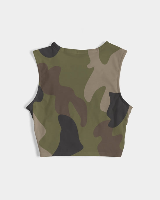 Woodland Camo Women's Twist-Front Tank