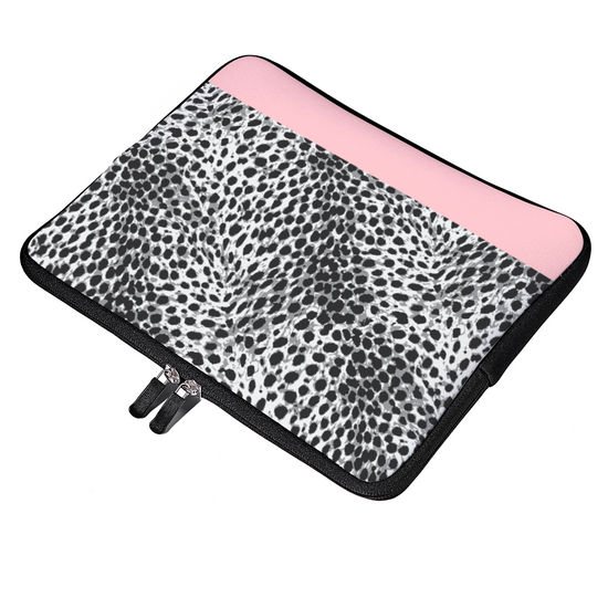 Personalized Laptop Sleeve - Pink & Leopard Print