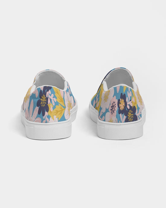 Blue Frisky Floral Women's Slip-On Canvas Shoe