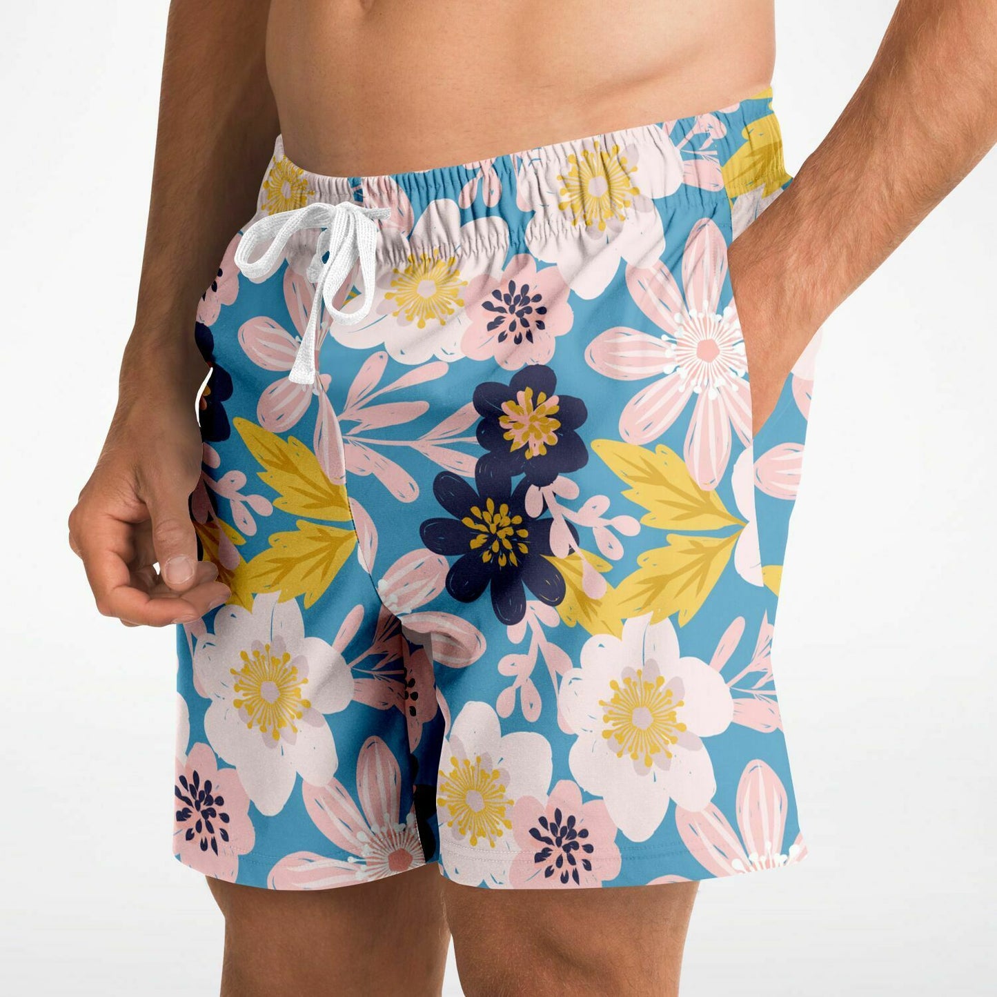 Blue Frisky Floral Fleece Shorts