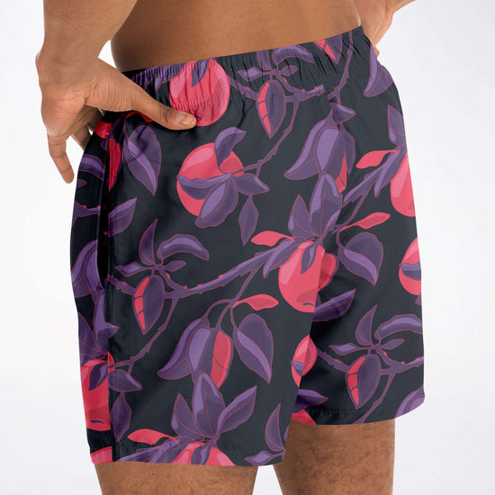 Fruit Tree Swim Shorts in Red/Charcoal