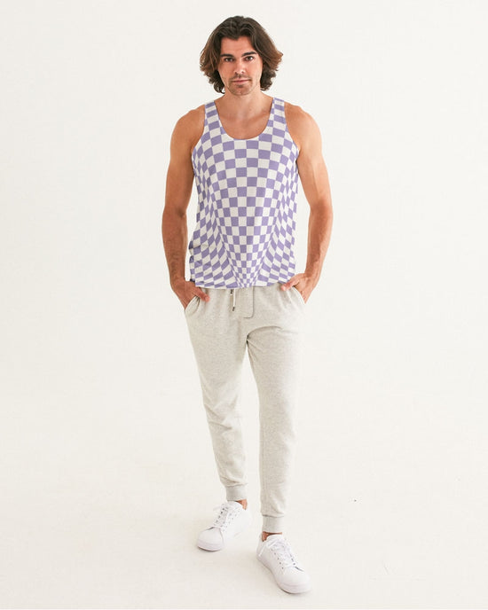 Purple Check Men's Tank